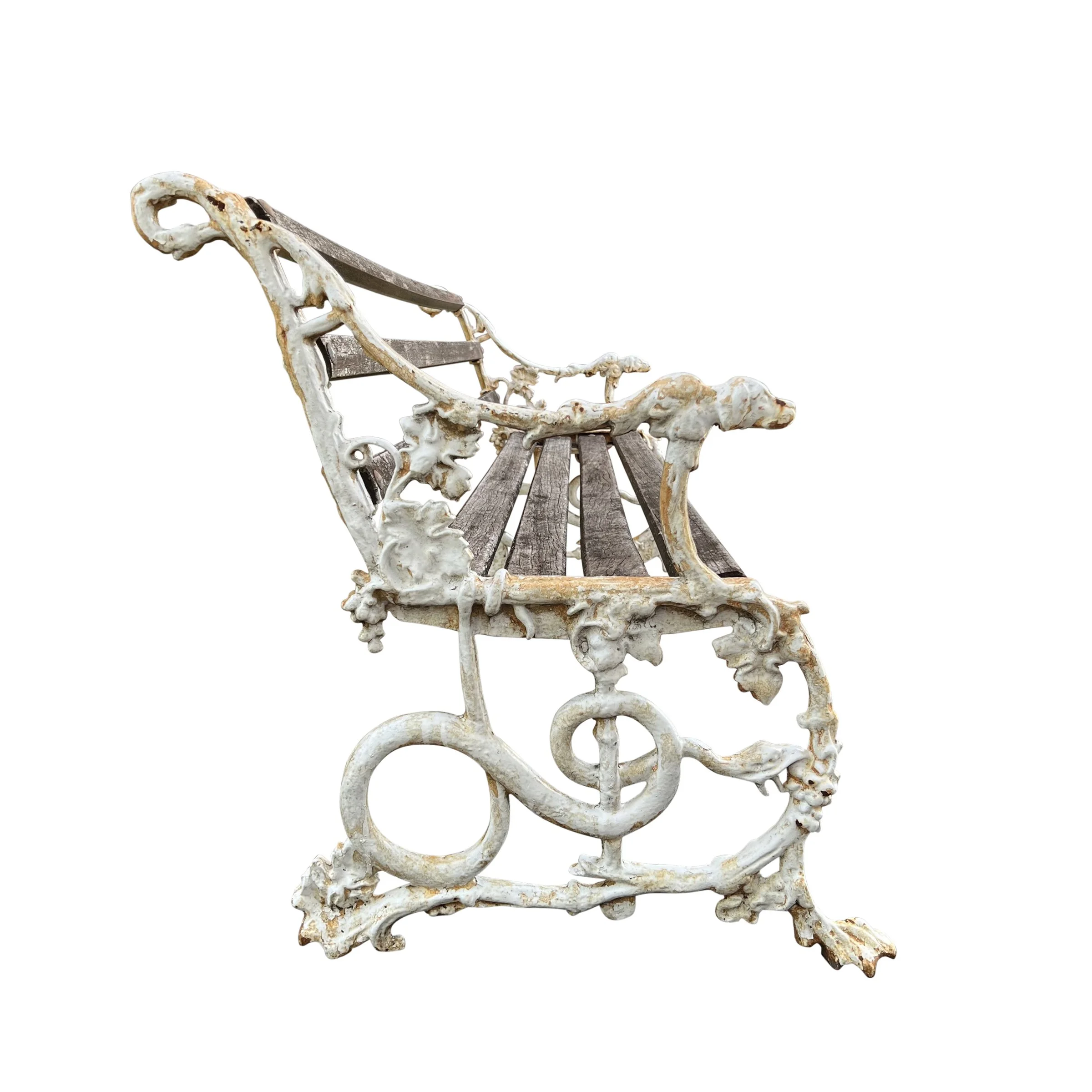 19th Century English 'Dog and Snake' Garden Bench — RIGHT | PROPER